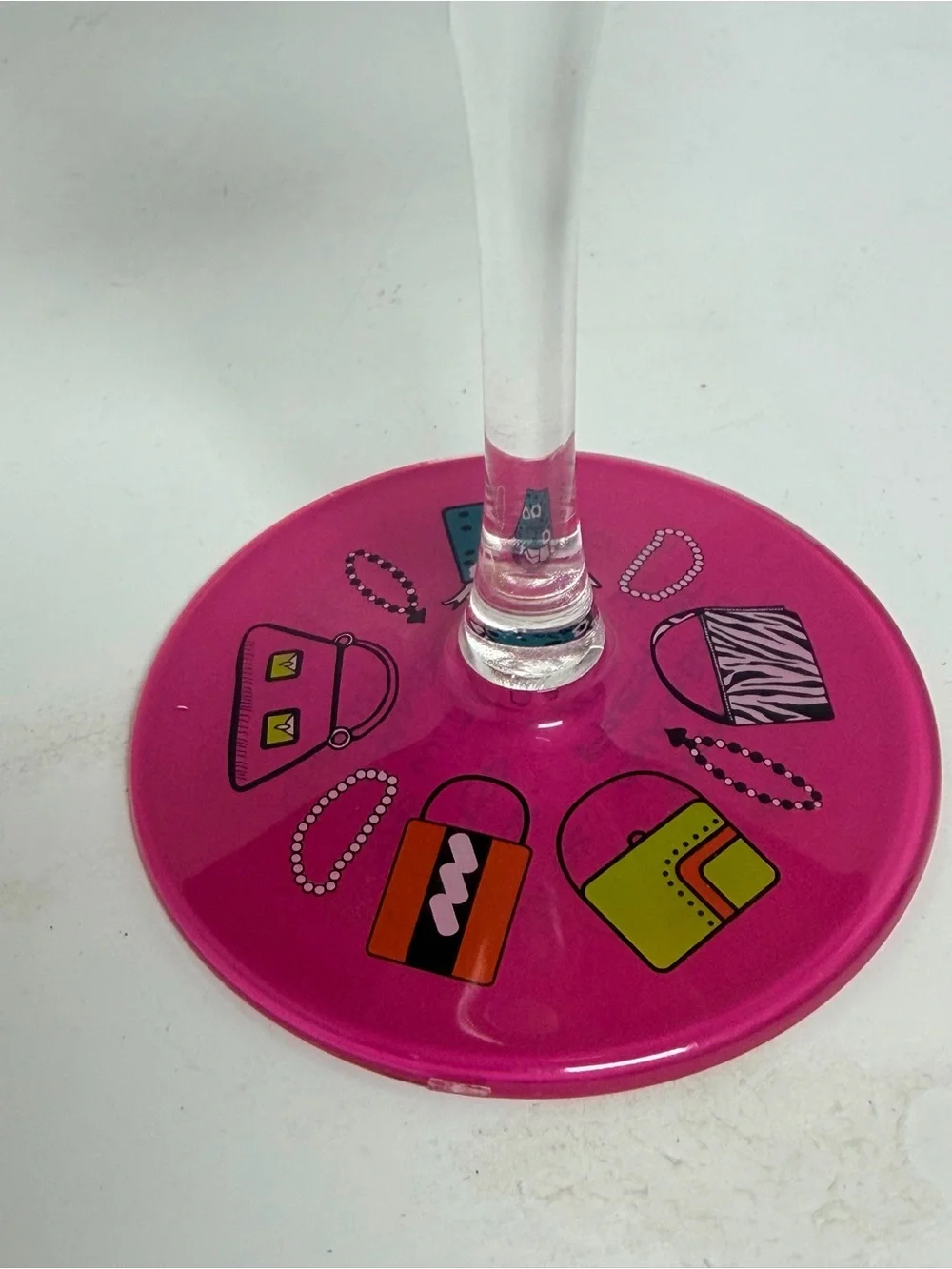 Lolita “Shopaholic, Too” Plastic Wine Glass Pink Purse & Shoe Design